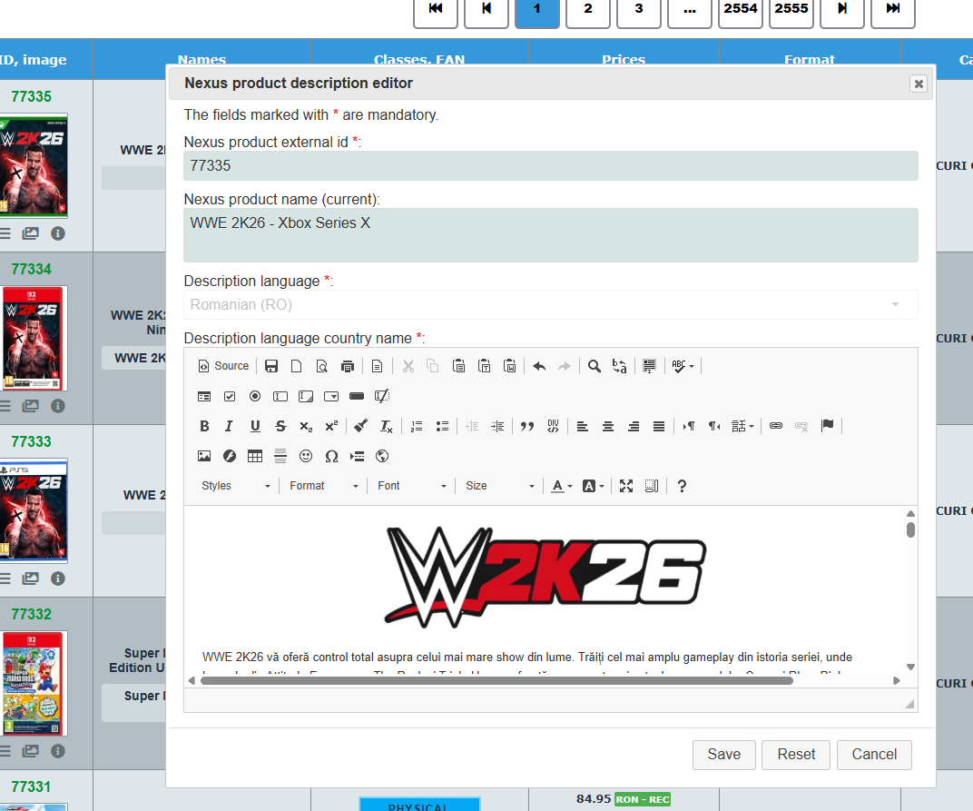 Export produse către marketplace-uri