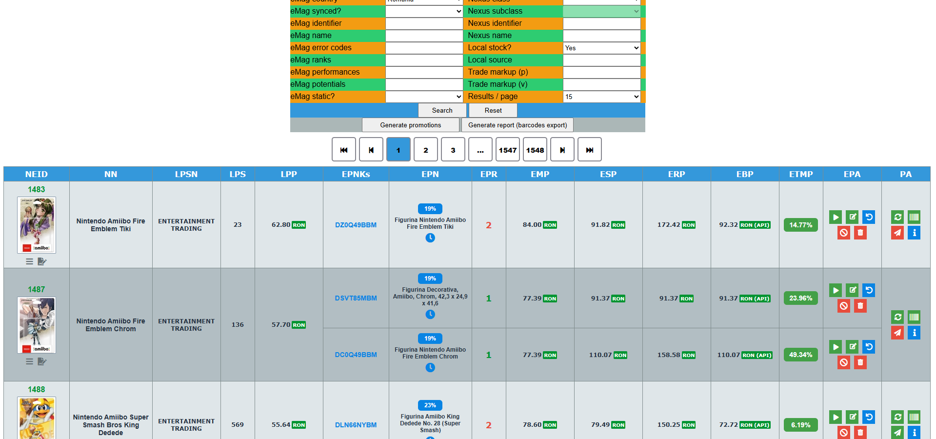 Comparație prețuri cu competitori